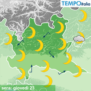 Mappa sera per la giornata del 2026-04-23