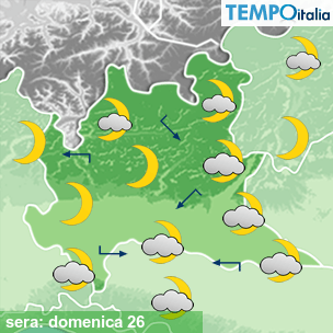 Mappa sera per la giornata del 2026-04-26