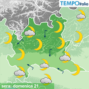 Mappa sera per la giornata del 2026-06-21