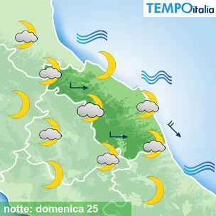 Mappa notte per la giornata del 2026-10-25
