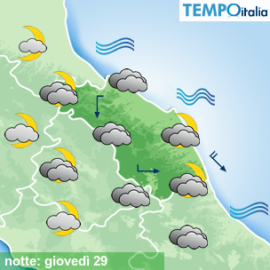 Mappa notte per la giornata del 2026-10-29