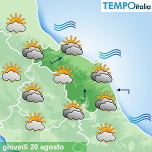 Mappa Giornaliera per la giornata di mercoledì 16 marzo