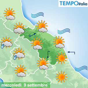 Mappa Giornaliera per la giornata di mercoledì 16 marzo