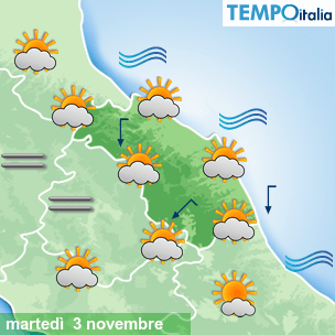 Mappa Giornaliera per la giornata di mercoledì 16 marzo