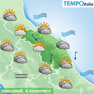 Mappa Giornaliera per la giornata di mercoledì 16 marzo