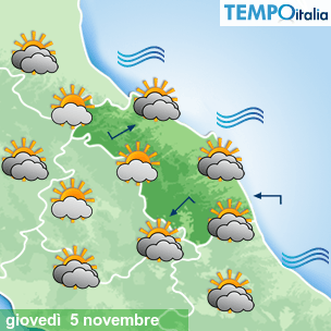 Mappa Giornaliera per la giornata di mercoledì 16 marzo