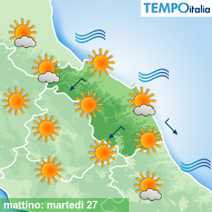 Mappa mattino per la giornata del 2026-10-27