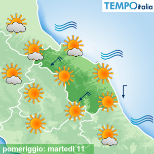 Mappa pomeriggio per la giornata del 2026-08-11