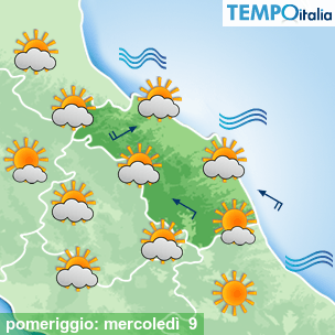 Mappa pomeriggio per la giornata del 2026-09-09