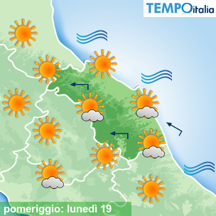Mappa pomeriggio per la giornata del 2026-10-19