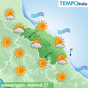 Mappa pomeriggio per la giornata del 2026-10-27