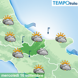 Mappa Giornaliera per la giornata di mercoledì 16 marzo