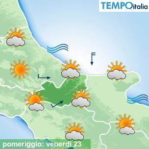 Mappa pomeriggio per la giornata del 2026-10-23