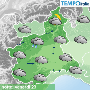 Mappa notte per la giornata del 2026-10-23