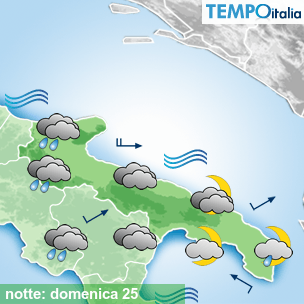 Mappa notte per la giornata del 2026-10-25