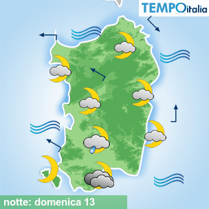 Mappa notte per la giornata del 2025-07-13