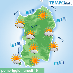 Mappa pomeriggio per la giornata del 2025-05-19