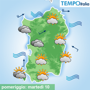 Mappa pomeriggio per la giornata del 2026-02-10