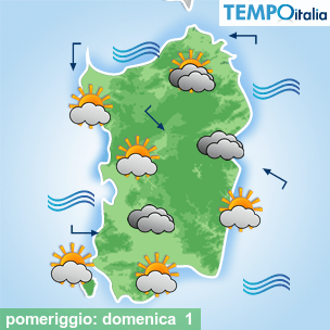 Mappa pomeriggio per la giornata del 2026-03-01