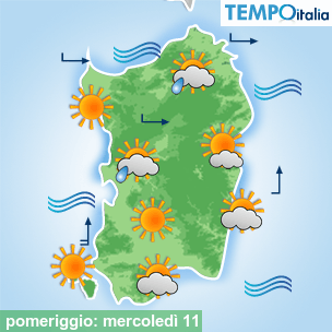 Mappa pomeriggio per la giornata del 2026-03-11