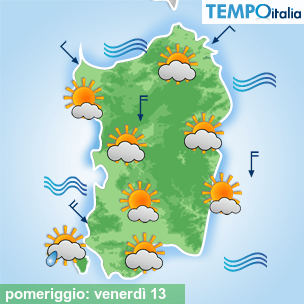Mappa pomeriggio per la giornata del 2026-03-13