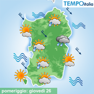 Mappa pomeriggio per la giornata del 2026-03-26