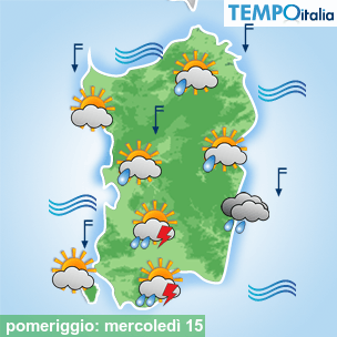 Mappa pomeriggio per la giornata del 2026-04-15