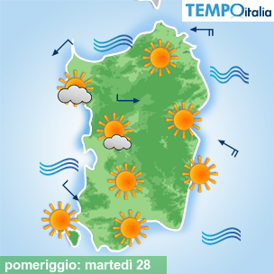 Mappa pomeriggio per la giornata del 2026-04-28