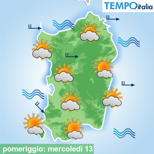 Mappa pomeriggio per la giornata del 2026-05-13