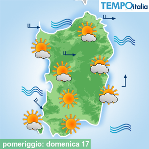 Mappa pomeriggio per la giornata del 2026-05-17