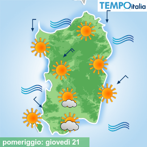 Mappa pomeriggio per la giornata del 2026-05-21