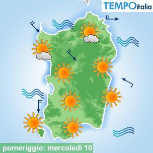 Mappa pomeriggio per la giornata del 2026-06-10