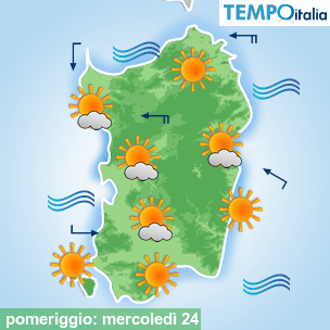 Mappa pomeriggio per la giornata del 2026-06-24