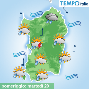 Mappa pomeriggio per la giornata del 2026-10-20
