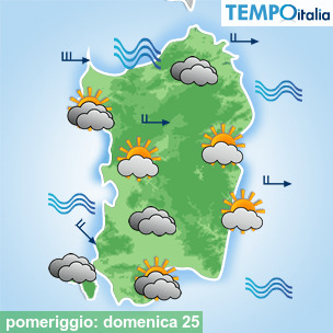 Mappa pomeriggio per la giornata del 2026-10-25