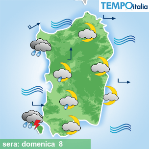 Mappa sera per la giornata del 2026-02-08