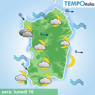 Mappa sera per la giornata del 2026-02-16