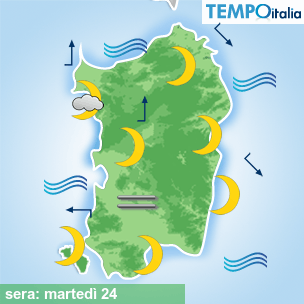 Mappa sera per la giornata del 2026-02-24