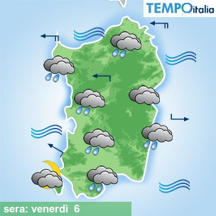 Mappa sera per la giornata del 2026-03-06