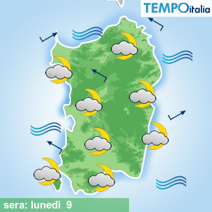Mappa sera per la giornata del 2026-03-09