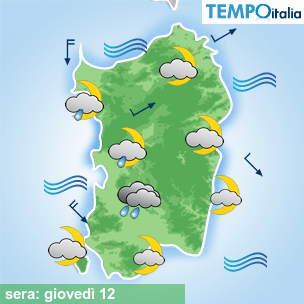 Mappa sera per la giornata del 2026-03-12