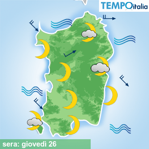 Mappa sera per la giornata del 2026-03-26