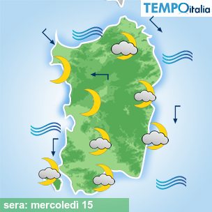 Mappa sera per la giornata del 2026-04-15