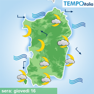 Mappa sera per la giornata del 2026-04-16