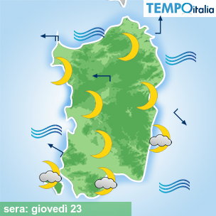 Mappa sera per la giornata del 2026-04-23