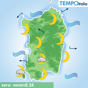 Mappa sera per la giornata del 2026-04-24