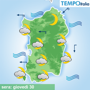 Mappa sera per la giornata del 2026-04-30