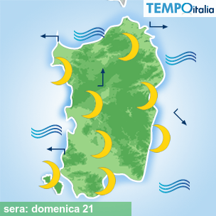 Mappa sera per la giornata del 2026-06-21