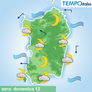 Mappa sera per la giornata del 2026-07-12