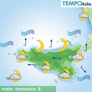 Mappa notte per la giornata del 2026-03-08